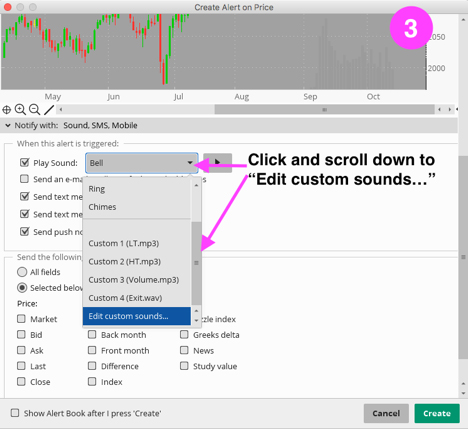 Customizing TOS alert Step 4