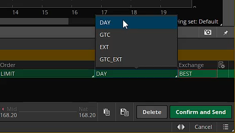 Creating the order type