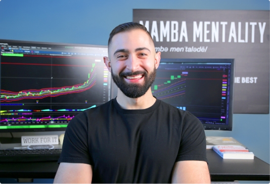 Taylor Horton at his trading desk
