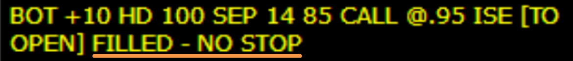 Order Status example